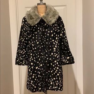 Anthropologie Elevenses Faux Fur Coat
